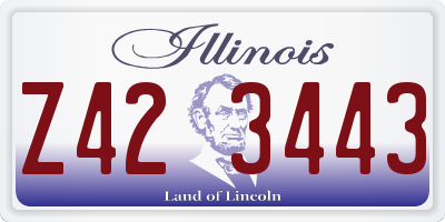 IL license plate Z423443