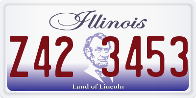 IL license plate Z423453