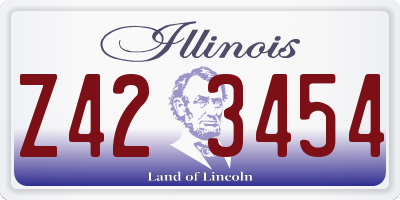 IL license plate Z423454