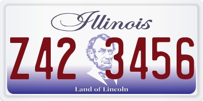 IL license plate Z423456