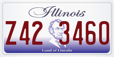 IL license plate Z423460