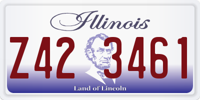 IL license plate Z423461