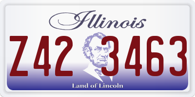 IL license plate Z423463