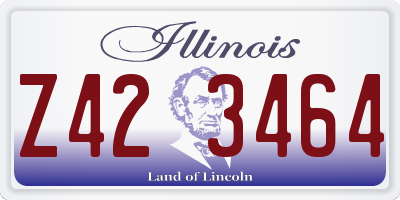 IL license plate Z423464