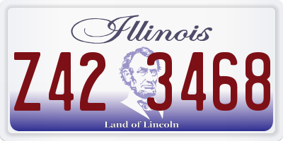 IL license plate Z423468