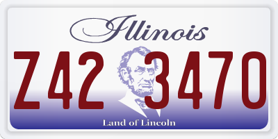 IL license plate Z423470