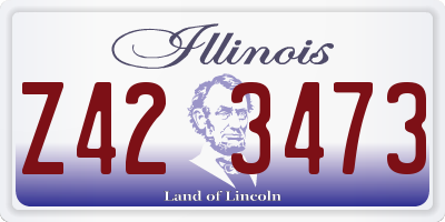 IL license plate Z423473