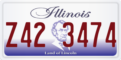 IL license plate Z423474