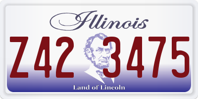 IL license plate Z423475