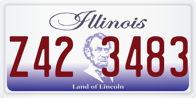 IL license plate Z423483