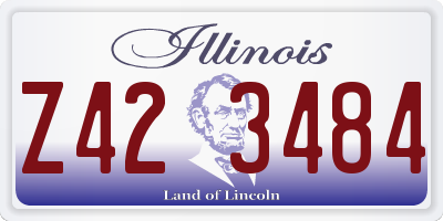 IL license plate Z423484