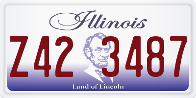 IL license plate Z423487