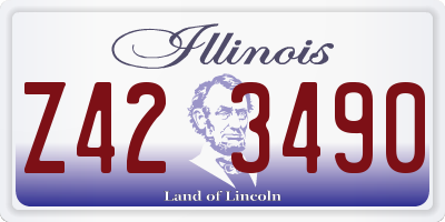 IL license plate Z423490