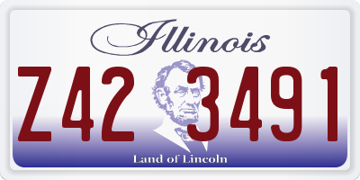 IL license plate Z423491