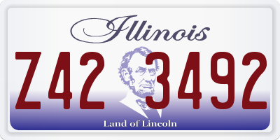 IL license plate Z423492