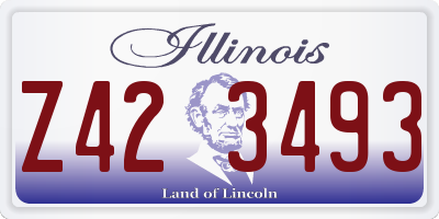 IL license plate Z423493
