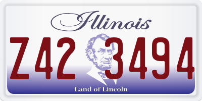 IL license plate Z423494