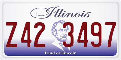 IL license plate Z423497