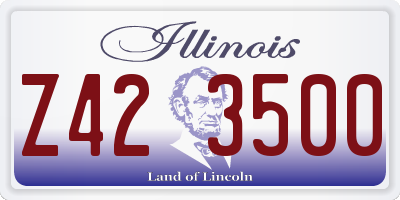IL license plate Z423500