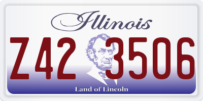 IL license plate Z423506
