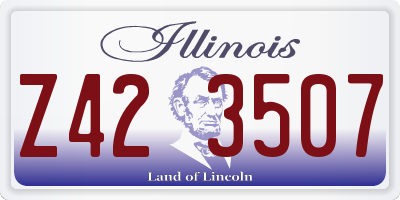 IL license plate Z423507