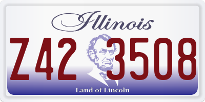 IL license plate Z423508