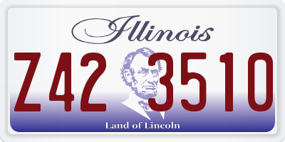 IL license plate Z423510