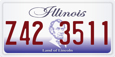 IL license plate Z423511