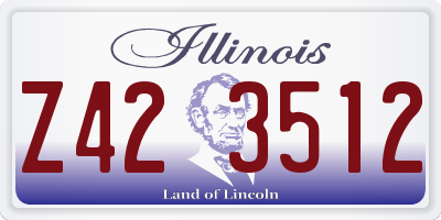 IL license plate Z423512