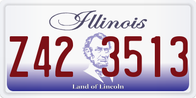 IL license plate Z423513