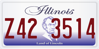 IL license plate Z423514