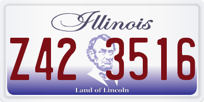 IL license plate Z423516