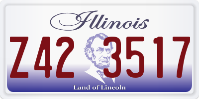 IL license plate Z423517