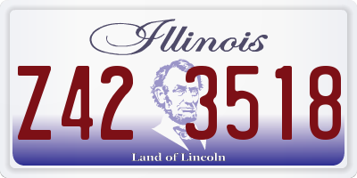 IL license plate Z423518