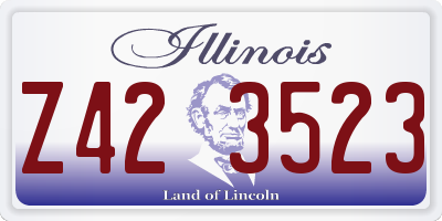 IL license plate Z423523