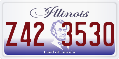 IL license plate Z423530