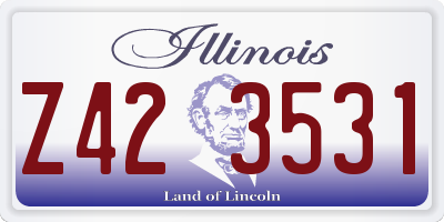 IL license plate Z423531