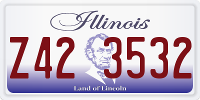 IL license plate Z423532