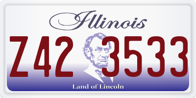 IL license plate Z423533