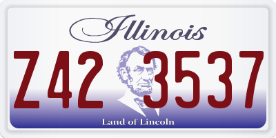 IL license plate Z423537