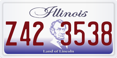 IL license plate Z423538