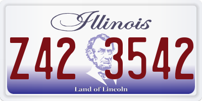 IL license plate Z423542