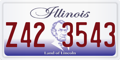 IL license plate Z423543