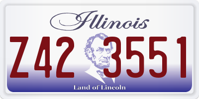 IL license plate Z423551