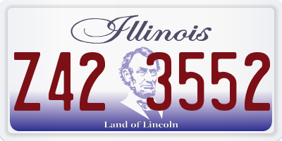 IL license plate Z423552