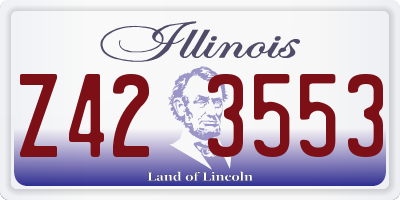 IL license plate Z423553