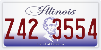 IL license plate Z423554