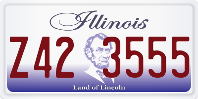 IL license plate Z423555