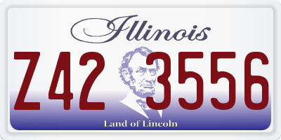 IL license plate Z423556