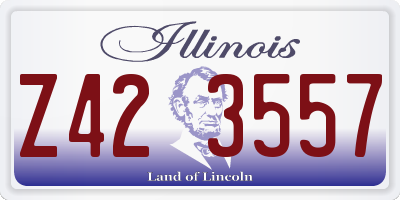 IL license plate Z423557